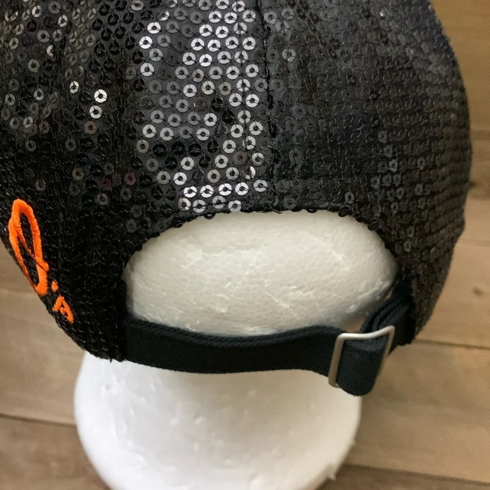 Orioles Baltimore Dazzle Sequin Bling Slouch Cap - Picture 6 of 9